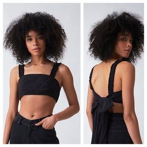 MINKPINK Elliot Black Crop Top Size S